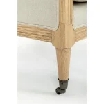 Fotelj MARLIN bež . Fotelj MARLIN je sestavljen iz lesenega okvirja jelše, prevleka pa je iz lana. Polnilo je iz pena, kar zagotavlja dodatno mehkobo in