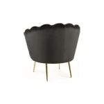 Fotelj META - črna . Fotelj META - črna, je eleganten kos pohištva, ki popestri vaš prostor. Narejen je iz žametne tkanine, kar zagotavlja prijeten