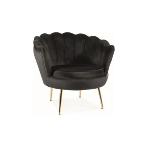 Fotelj META - črna . Fotelj META - črna, je eleganten kos pohištva, ki popestri vaš prostor. Narejen je iz žametne tkanine, kar zagotavlja prijeten