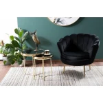 Fotelj META - črna . Fotelj META - črna, je eleganten kos pohištva, ki popestri vaš prostor. Narejen je iz žametne tkanine, kar zagotavlja prijeten