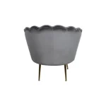 Fotelj META - siva, je eleganten kos pohištva, ki popestri vaš prostor. Narejen je iz žametne tkanine, kar zagotavlja prijeten počitek in sedenje. Nogice