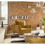 Fotelj MIKI . Fotelj MIKI je kombinacija udobja in preprostosti, podprta s sodobnim pridihom. Miki ima brezčasen dizajn in visoke naslone za roke z nežnimi