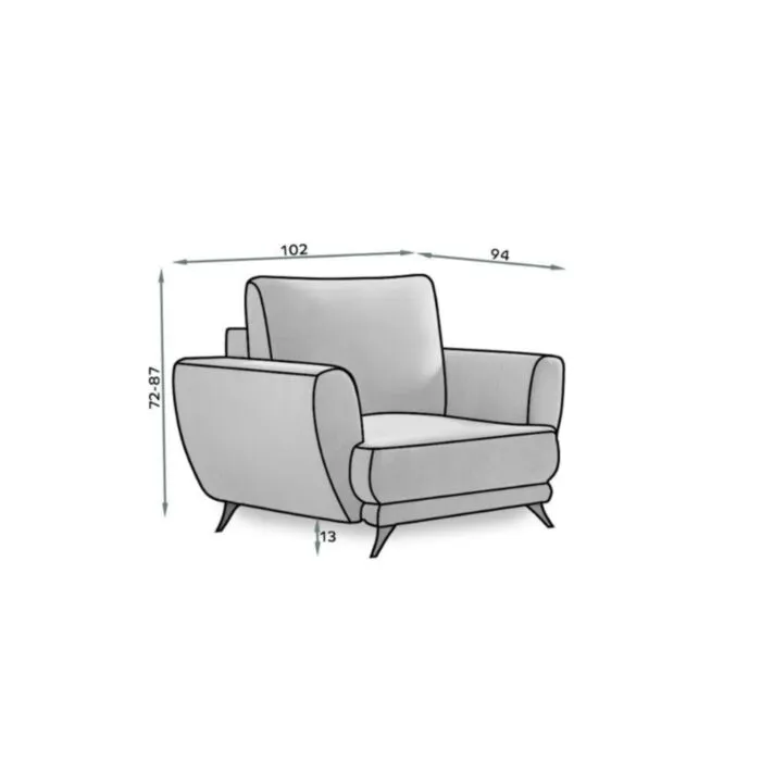 Fotelj MIKI Fotelj MIKI . Fotelj MIKI je kombinacija udobja in preprostosti, podprta s sodobnim pridihom. Miki ima brezčasen dizajn in visoke naslone za roke z nežnimi