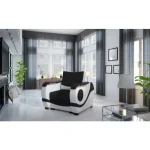 Fotelj NATALIJA . Dizajnerski fotelj NATALIJA je primeren za vsak dnevni prostor. Fotelj je narejen iz blaga in umetnega usnja. Fotelj je izredno udoben ter