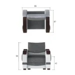 Fotelj NATALIJA . Dizajnerski fotelj NATALIJA je primeren za vsak dnevni prostor. Fotelj je narejen iz blaga in umetnega usnja. Fotelj je izredno udoben ter