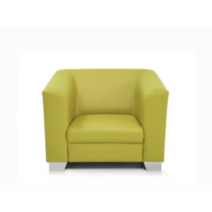 Fotelj REBEKA . Osvežite svojo dnevno sobo z vzmetenim foteljem REBEKA, ki je udoben in kvaliteten. Oblazinjen v umetnem usnju in v modernih barvah kar kliče