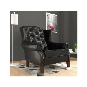 Fotelj ROSALIA . Zagotovite si počitek na udobnem fotelju ROSALIA. Nogice so lesene, za dodatno udobje pa poskrbi vzmetenje. Fotelj, ki bo vnesel svežino v