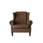 Fotelj ROSALIA . Zagotovite si počitek na udobnem fotelju ROSALIA. Nogice so lesene, za dodatno udobje pa poskrbi vzmetenje. Fotelj, ki bo vnesel svežino v