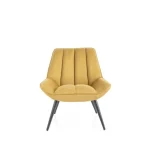 Fotelj SOPIJA, je eleganten in kakovosten kos pohištva. Narejen je iz blaga, kar zagotavlja mehko in udobno sedišče. Primeren je za vsak prostor. Je v oker