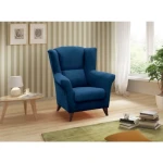 Fotelj TOLKI . Fotelj TOLKI je primeren za vsak prostor. Njegova udobnost ter izgled vas bosta prevzela. Narejen je iz odličnih materialov. Ima lesen okvir,