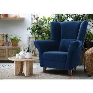 Fotelj TOLKI . Fotelj TOLKI je primeren za vsak prostor. Njegova udobnost ter izgled vas bosta prevzela. Narejen je iz odličnih materialov. Ima lesen okvir,