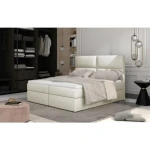 Francoska postelja ARNO 140x200 . Francoska postelja Arno zagotavlja kakovosten spanec. Visoko, mehko vzglavje je razdeljeno na štiri dele, ki služi kot