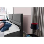 Francoska postelja Arno zagotavlja kakovosten spanec. Visoko, mehko vzglavje je razdeljeno na štiri dele, ki služi kot udobno naslonjalo za glavo ali hrbet.