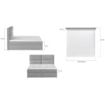 Francoska postelja Arno zagotavlja kakovosten spanec. Visoko, mehko vzglavje je razdeljeno na štiri dele, ki služi kot udobno naslonjalo za glavo ali hrbet.