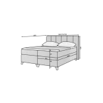 Francoska postelja BAS 1 160X200 . Francoska postelja BAS je oblečena v visoko kakovostno tkanino. Čvrsta vzmetnica je nameščena na robustnem oblazinjenem