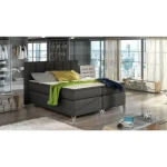 Francoska postelja BAS 180X200 . Francoska postelja BAS je oblečena v visoko kakovostno tkanino. Čvrsta vzmetnica je nameščena na robustnem oblazinjenem