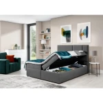 Francoska postelja FLORI 140x200 . Francoska postelja FLORI ima visoko vzglavje, na voljo je v treh velikostih. Sestavljena je iz 15 cm debele vzmetnice