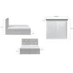 Francoska postelja MERI 160x200 . Francoska postelja MERI je narejena iz izjemno elastične pene, ki poskrbi za posebno udobje postelje. Sestavljena je iz