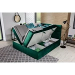 Francoska postelja SOFIA 140X200 . Francoska postelja SOFIA je sestavljena iz visoke vzmetnice (Bonnell vzmeti), nadvložka in visokega oblazinjenega vzglavja.