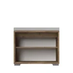 Garderobna klop VIŠNJA . Oblazinjena klop VIŠNJA je narejena iz odličnih materialov. Dobavljiva je v hrast / beli visoki sijaj barvi. Predal ima mehko