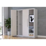 Garderobna omara AMARELA . Garderobna omara s drsnimi vrati AMARELA je primerna za vsako spalnico. Narejena je iz trpežne laminirane plošče debeline 16 mm.