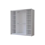 Garderobna omara AMARELA . Garderobna omara s drsnimi vrati AMARELA je primerna za vsako spalnico. Narejena je iz trpežne laminirane plošče debeline 16 mm.