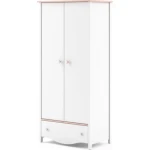 Garderobna omara BELLA . Garderobna omara BELLA je sanjska omara za vsako dekliško spalnico. Dvokrilna omara s policami, predalom ter prostorm za obesit