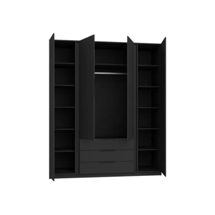 Garderobna omara KALINA 1 Garderobna omara KALINA 1 . Garderobna omara KALINA 1 200 cm ima moderen dizajn. Narejena je iz laminirane plošče debeline 16 mm. Omara ima na voljo predale