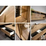 Dvokrilna garderobna omara KVIN je prostorna omara s palico za obešalnike in notranjo knjižno omaro s policami. Omara je prostorna in moderna, zlije se v