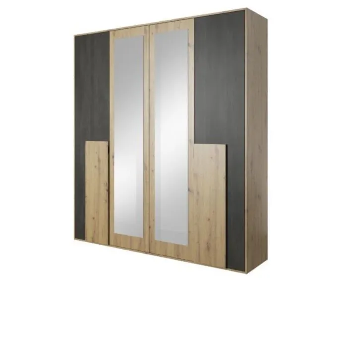 Garderobna omara LAVA Garderobna omara LAVA . Garderobna omara LAVA je primerna za vsako spalnico. Ima moderen dizajn in narejena je iz trpežne laminirane plošče debeline 16 mm.