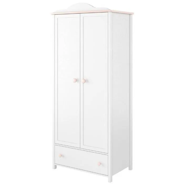 Garderobna omara LINA Garderobna omara LINA . Dvokrilna garderobna omara LINA je zasnovana za dekliške sobe. Notranjost omare je razdeljena na pol: Na dnu je prostoren in dostopen