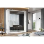 Garderobna omara LUPKO 200 . Garderobna omara LUPKO 200 je izjemno prostorna drsna omara v modernem stilu. Popolna je za vsako spalnico. Njena prednost je