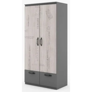 Garderobna omara MAJA . Garderobna omara MAJA je dvokrila moderna omara. Ima veliko prostora za oblačila in v prostor vnese svežino. Primerna je za vsako