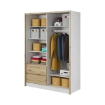 Garderobna omara z drsnimi vrati INGRID 150 . Drsna omara INGRID 150 je praktična in kvalitetna omara za shranjevanje vaših stvari. Dobavljiva je v več