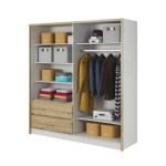 Garderobna omara z drsnimi vrati INGRID 200 . Drsna omara INGRID 200 je praktična in kvalitetna omara za shranjevanje vaših stvari. Dobavljiva je v več