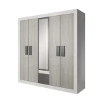 Garderobna omara ZEUS . Garderobna omara ZEUS je narejena iz kvalitetne laminirane plošče, debeline 16 mm in ima ABS robove. Primerna je za vsako spalnico.