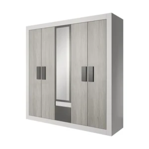 Garderobna omara ZEUS . Garderobna omara ZEUS je narejena iz kvalitetne laminirane plošče, debeline 16 mm in ima ABS robove. Primerna je za vsako spalnico.