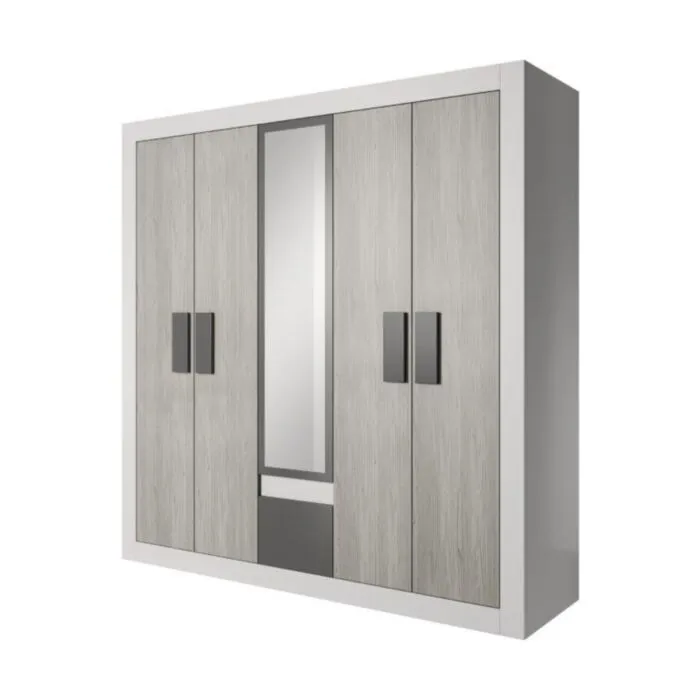 Garderobna omara ZEUS Garderobna omara ZEUS . Garderobna omara ZEUS je narejena iz kvalitetne laminirane plošče, debeline 16 mm in ima ABS robove. Primerna je za vsako spalnico.