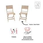 GARNITURA 2 JEDILNIH STOLOV SOLIS II ORIGAMI FSC AKACIJA - slika 6