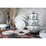 GARNITURA / SET POSODE ALPEKS 3/1 S STEKLNIM POKROVOM TULIPAN RELIEF - slika 4