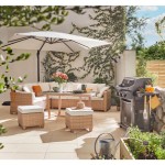 GARNITURA UMETNI RATAN NATERIAL KOTNA ALU, 2 TAB. + JED.MIZA - slika 16