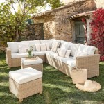 GARNITURA UMETNI RATAN NATERIAL KOTNA ALU, 2 TAB. + JED.MIZA - slika 19