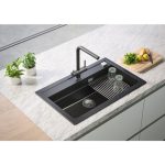 GRANITAL POMIVALNO KORITO ALVEUS ATROX 40, CARBON G91 790X500 MM - slika 9