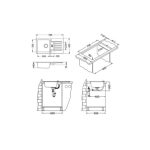 GRANITAL POMIVALNO KORITO ALVEUS NIAGARA 70, G11 ARCTIC 780X435 MM - slika 5