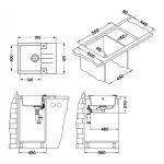 GRANITAL POMIVALNO KORITO ALVEUS ROCK 70, G55 BEIGE 780X480 MM - slika 7