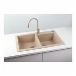 GRANITAL POMIVALNO KORITO ALVEUS ROCK 90, G55 BEIGE 780X480 MM - slika 6
