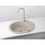 GRANITAL POMIVALNO KORITO ALVEUS ROLL 40, G22 TERRA 595X475 MM - slika 5