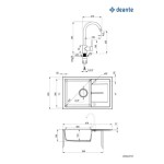 GRANITAL POMIVALNO KORITO DEANTE LEDA ZRDA 2113 SET Z ARMATURO - slika 6