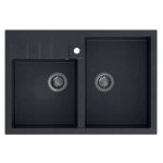 GRANITAL POMIVALNO KORITO QUADRON BILL 120 ČRN- SREBRN - slika 4