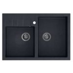 GRANITAL POMIVALNO KORITO QUADRON BILL 120 ČRN- SREBRN